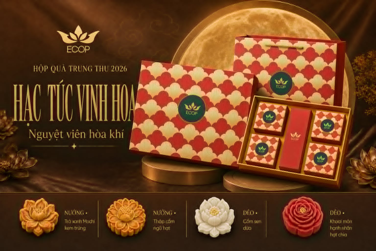 Hộp quà Trung Thu ECOP Hạc Túc Vinh Hoa